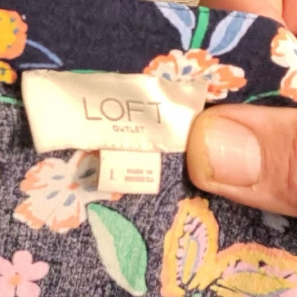 LOFT Floral Long Sleeve Dress - Picture 5 of 11